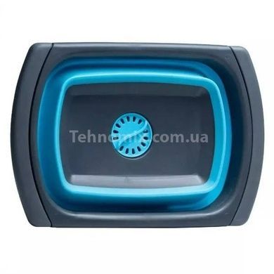 Складной силиконовый дуршлаг для мытья овощей и фруктов JM-608 Синий