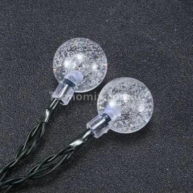 Гирлянда Шарики 100 Led уличная влагоустойчивая черный провод SF- 64 Белый свет