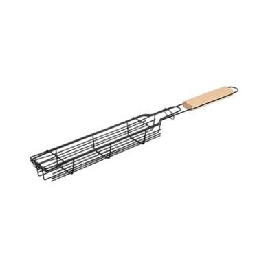 Сетка гриль для овощей с деревянной ручкой Kebab Seekh Holder