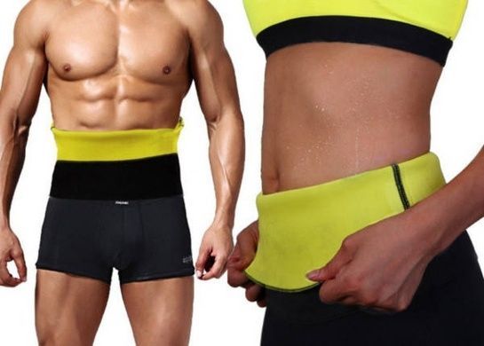 Пояс для похудения Hot Shapers цельный Черный с желтым р-р XXL