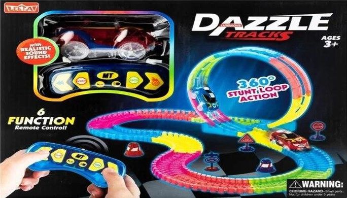 Детский трек для машинок DAZZLE TRACKS 187 деталей с пультом управления