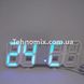 Электронные настольные часы с будильником и термометром LY 1089 Синие