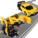 Машинка Трансформер Bugatti Robot Car Size 1:18 ЖЕЛТАЯ (Variable Mars)