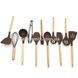 Кухонный набор из 12 предметов Kitchen Art с бамбуковой ручкой Коричневый