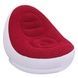 Надувной диван AIR SOFA | Надувное велюровое кресло с пуфиком Красный