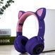 Беспроводные Bluetooth наушники с кошачьими ушками BT028 Фиолетовые