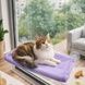 Лежанка для кішок на вікно з присосками Window Mounted Cat Bed Фіолетова