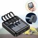 Power Bank із вбудованими кабелями для заряджання та сонячною панеллю 20000 mAh Чорний