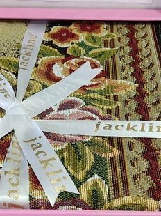 Скатертина Jackline Roselinda Black 160х220см Гобелен Бавовна/Поліестер