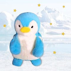 Іграшка-подушка Пінгвін з пледом 3 в 1 Блакитний