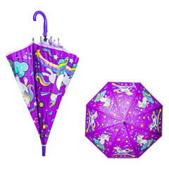 Зонт детский со свистком Единорог Фиолетовый