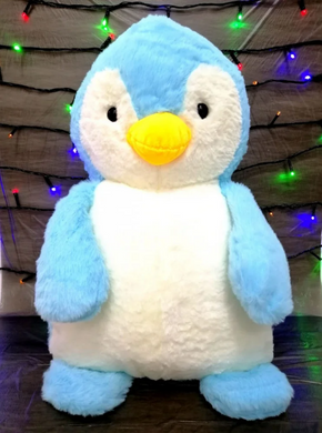 Игрушка-подушка Пингвин с пледом 3 в 1 Голубой
