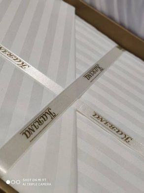 Постільна білизна Karina Krem Сатин-стайп Бавовна Євро розмір