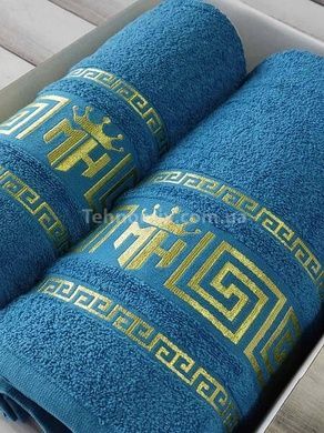 Полотенца подарочные Moz versace blue набор 2шт