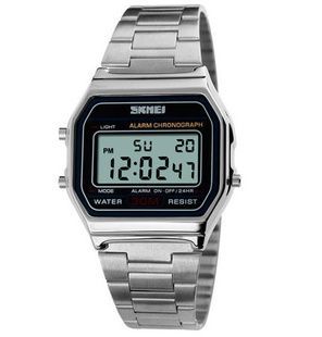 Часы мужские тактические Skmei Popular Silver 1123S