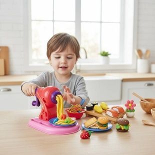 Набор теста для лепки Мясорубка 8 цветов, формочки и нож в комплекте 365