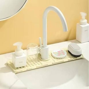 Килимок бризковик на кран Drain mat LY-692 Бежевий