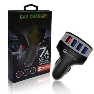 Адаптер CAR 4 USB 009 QC3.0 (7A)