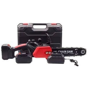 Електропила акумуляторна 12 48V 2600мАч у валізі Electric Chainsaw Set Чорна з червоним