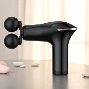 Масажер ручний ударний акумуляторний із змінними насадками Fascial Gun NEW HB011 Чорний