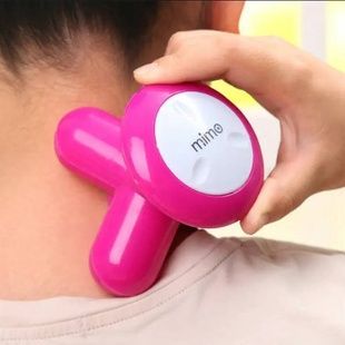 Мультифункціональний ручний міні вібромасажер Mimo Рожевий