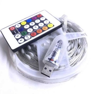 Стрічка світлодіодна 5м LED Tape COBA CB5050 RGB від USB з пультом