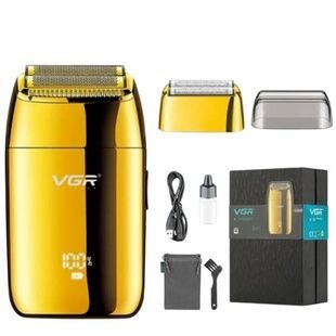 Електробритва вологостійка з LED-дисплеєм VGR V-399 GOLD.