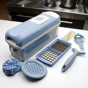 Овочерізка зі змінними насадками Multi-functional Vegetable Cutting Set 16pcs Синя