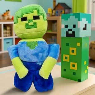 Игрушка-брелок Герои блочного мира Майнкрафт Зомби зеленый