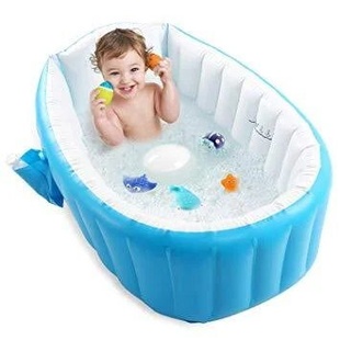 Надувная ванночка Intime Baby Bath Tub голубая