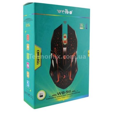 Миша ігрова комп'ютерна бездротова з RGB підсвічуванням Weibo WB-911