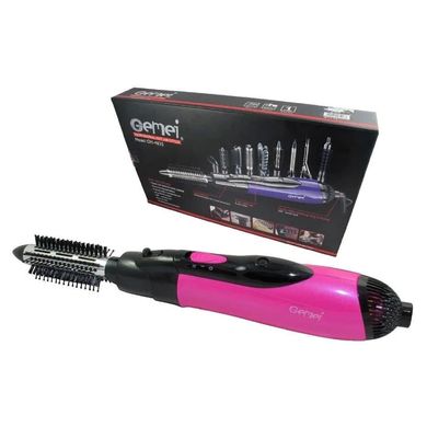 Повітряний фен стайлер для волосся 10 в 1 Gemei GM-4835 Рожевий