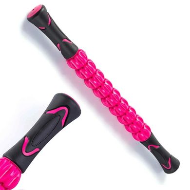 Роликовый массажер для мышц всего тела Muscle stick Розовый
