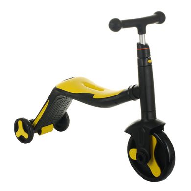 Самокат-велобіг-велосипед 3 в 1 S 868 Best Scooter, 8 мелодій, колеса PU Жовтий