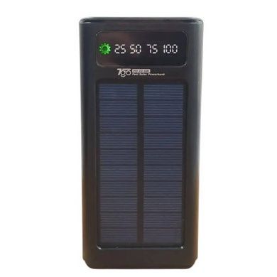 Powerbank с солнечной панелью,дисплеем и шнурами PD22.5W 50000mAh 7GO GPW-01 Li-pol, Type-C, 2xUSB Type-C, 4xUSB Type-A Черный