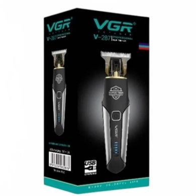 Машинка аккумуляторная для стрижки волос со смеными насадками VGR-287 Черная