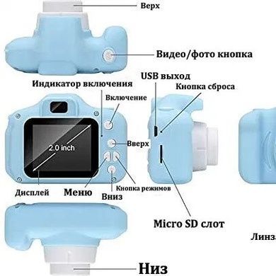Детский фотоаппарат KVR-001 Блакитний
