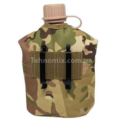 Фляга пластикова з чохлом у забарвленні камуфляжу MILITARY STYLE 1L