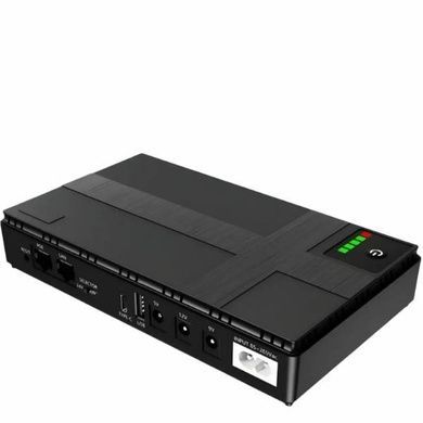 UPS-Power Bank ИБП для роутеров, видеокамер и других гаджетов 5V/9V/12V+USB 20000mAh 1019P Черный
