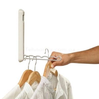Вішалка настінна складана для одягу Stacking clothes rack AND1296 Біла