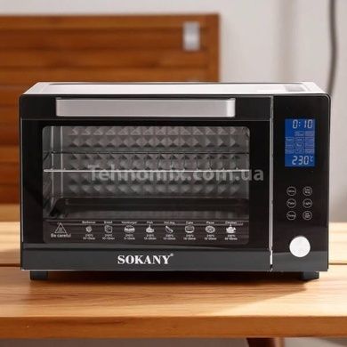 Духовка електрична з конвекцією на 50л 1700Вт Sokany SK-10011 Чорна