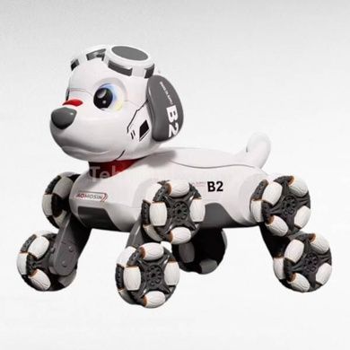 Інтерактивний вихованець робот-пісок трюковий Stunt Robot Dog Mini Білий з чорним