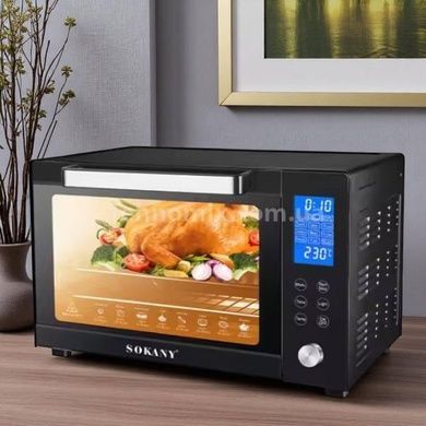 Духовка електрична з конвекцією на 50л 1700Вт Sokany SK-10011 Чорна
