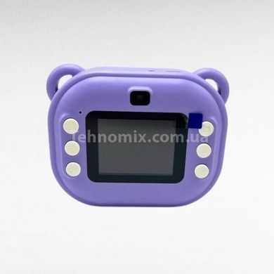 Фотоаппарат моментальной печати детский Мишка JE-ET2003 Фиолетовый