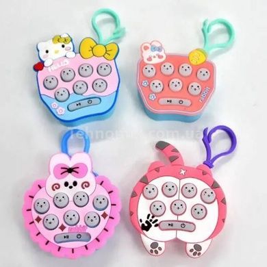 Брелок интерактивный Pop It Hello Kitty №1 Розовый с голубым