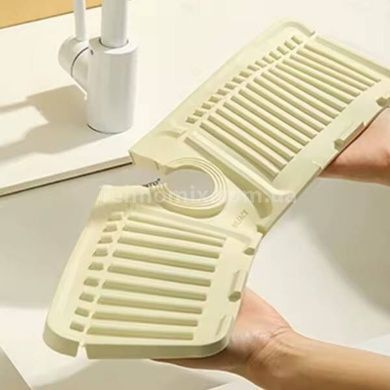 Коврик брызговик на кран Drain mat LY-692 Бежевый
