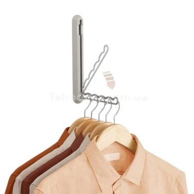 Вішалка настінна складана для одягу Stacking clothes rack AND1296 Біла