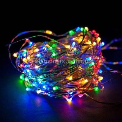 Гирлянда 50LED 5м на батарейках + USB Мультиколор