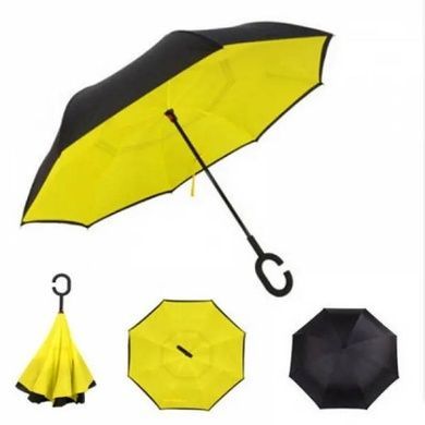 Парасолька навпаки Up Brella однотонна Жовта