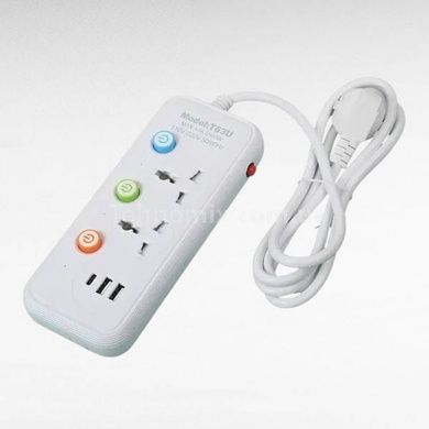 Подовжувач мережевий фільтр Т63U AND WL-2 Білий